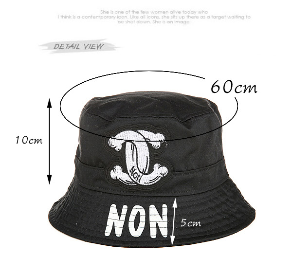 Fashion Black Non Pattern Simple Design,Sun Hats
