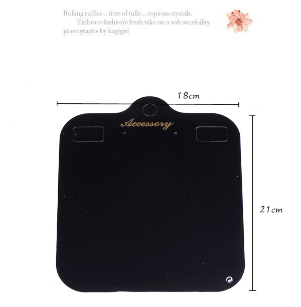 Medium Black Square Shape Necklace Jams Design (10pcs),Jewelry Packaging & Displays