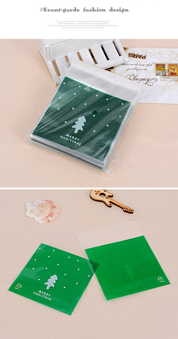 Sweet Green Dot & Christmas Tree Pattern Simpe Design(100pcs) (100pcs),Jewelry Packaging & Displays