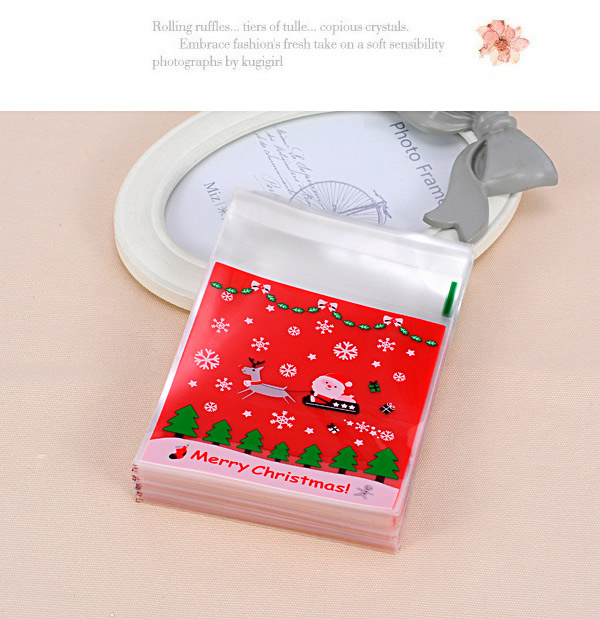 Sweet Red Santa Claus Pattern Simple Design (100pcs),Jewelry Packaging & Displays