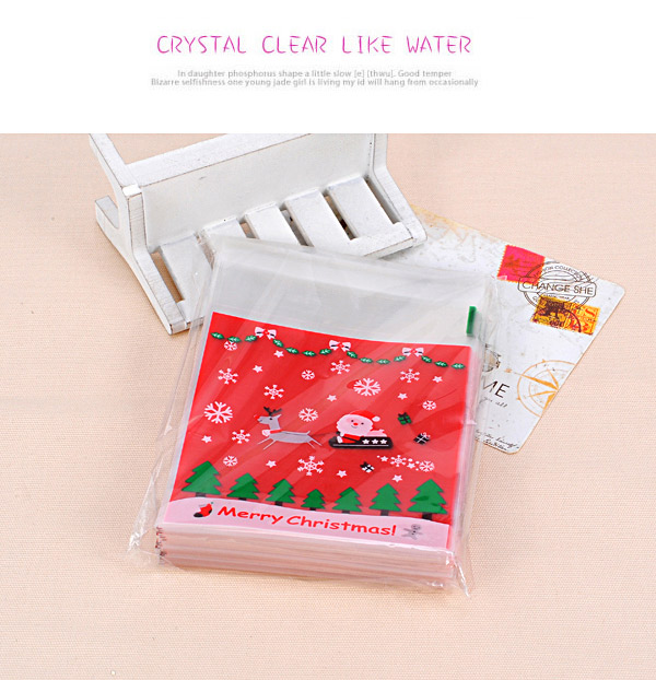 Sweet Red Santa Claus Pattern Simple Design (100pcs),Jewelry Packaging & Displays