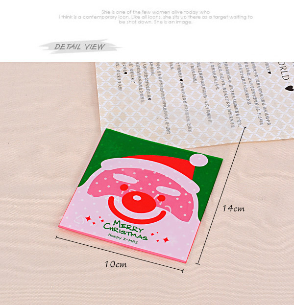 Sweet Red&green Smiling Face Santa Clau Pattern Simple Design (100pcs),Jewelry Packaging & Displays