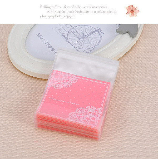 Sweet Pink Lace Pattern Simple Design (100pcs),Jewelry Packaging & Displays
