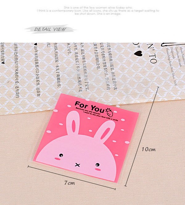Sweet Pink Rabbit Pattern Simple Design (100pcs),Jewelry Packaging & Displays