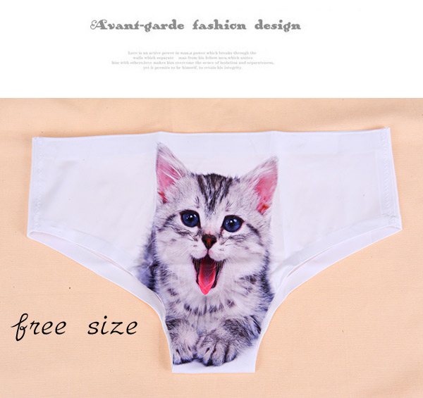 Personality White Cat Pattern Simple Design,Shorts