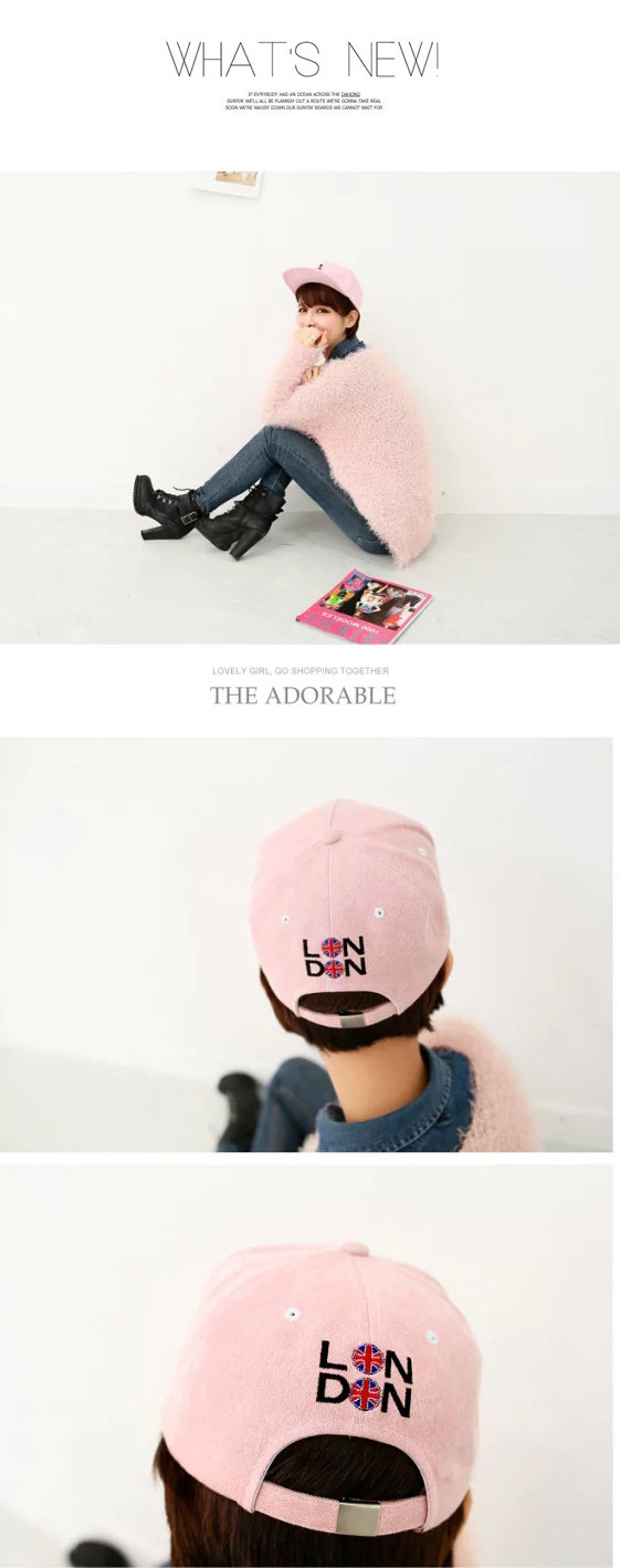 Fashion Pink Soldier Embroideried Decorated Simple Design  Canvas Baseball Caps,Baseball Caps