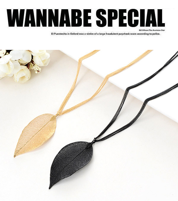Retro Black Leaf Pendant Decorated Simple Design,Bib Necklaces