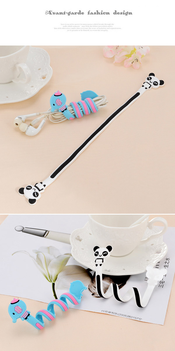 Sweet Black&white Panda Pattern Decorated Flexible Design,Cord Fixer