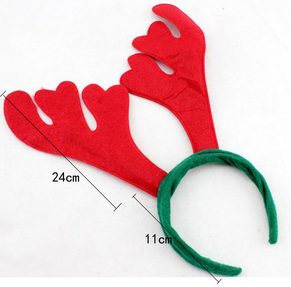 Lovely Red+green Antlers Shape Decorated Simple Design,Festival & Party Supplies
