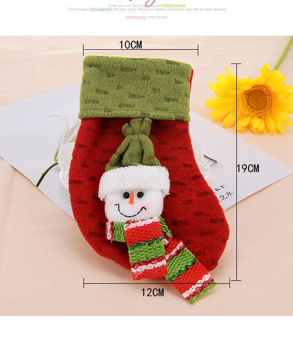 Personalized Red Santa Claus Pattern Decorated Socks Shape Design,Festival & Party Supplies