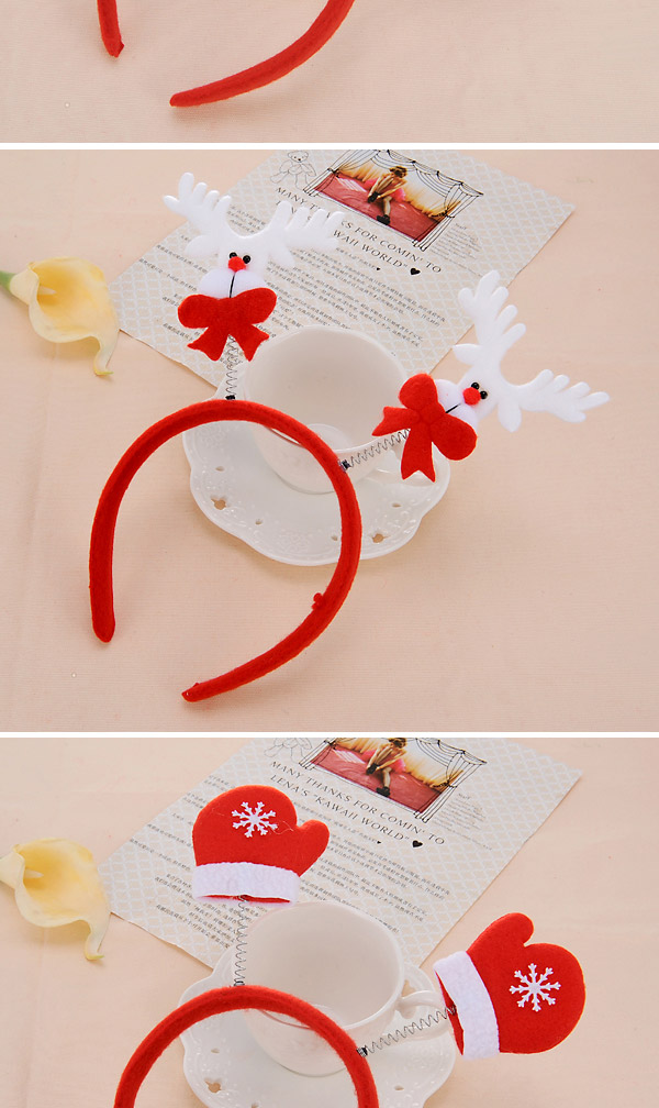 Lovely Red Bear Shape Decorated Asymmetry Design,Festival & Party Supplies