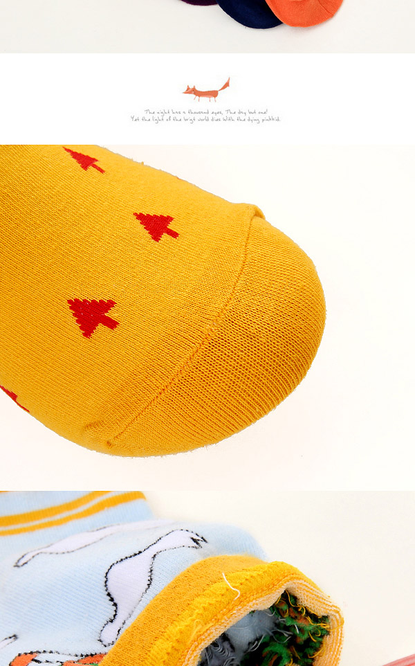 Lovely Yellow Thick Fire Balloon Pattern Decorated Simple Design,Fashion Socks