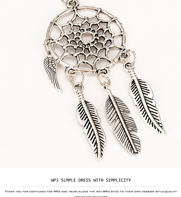 Fashion Silver Color Leaf Decorated Round Shape Pendant Design,Chains