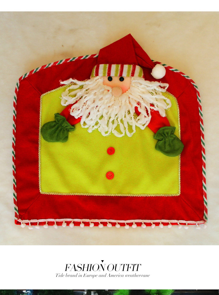 Personality Red Snowman Decorated Three-dimensional Chair Cover,Festival & Party Supplies