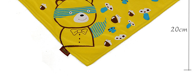 Lovely Yellow Stripe Pattern Decorated Cartoon Bear Design With Scarf Cotton Children