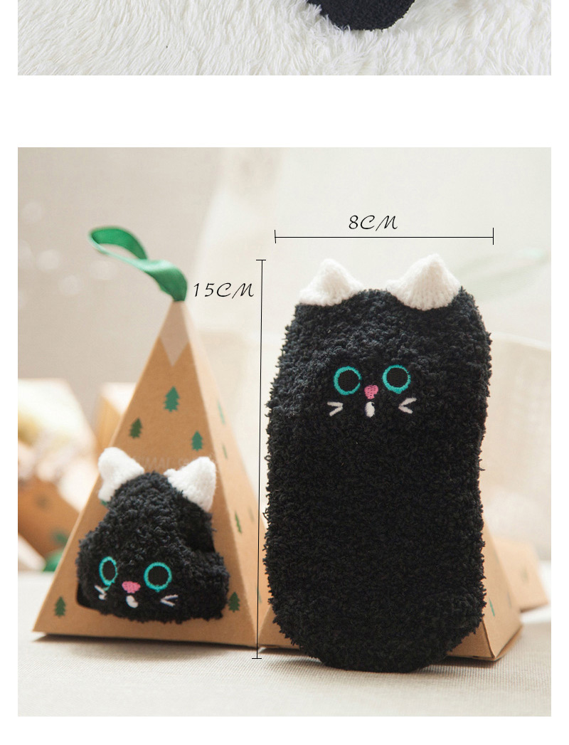 Lovely Black Cartoon Cat Pattern Decorated Simple Design For Kids,Fashion Socks