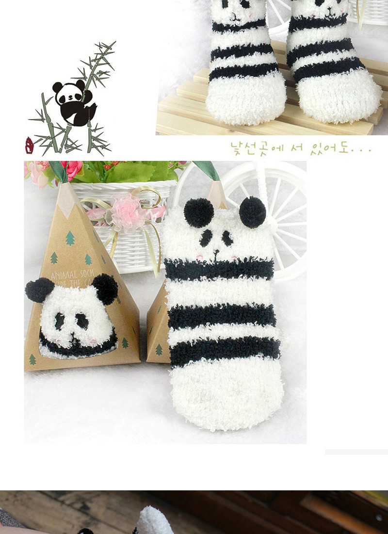 Lovely Black+white Cartoon Panda Pattern Decorated Simple Design For Kids,Fashion Socks