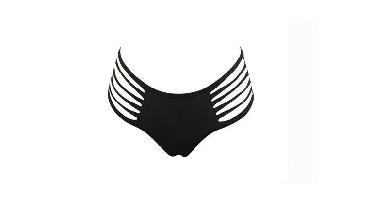 Sexy Black Pure Color Decorated Hollow Out Strip-type Design,Bikini Sets