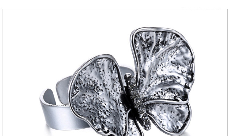 Vintage Anti-silver Butterfly Shape Decorated Open Design  Alloy Fashion Rings,Fashion Rings