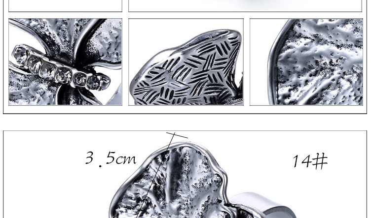 Vintage Anti-silver Butterfly Shape Decorated Open Design  Alloy Fashion Rings,Fashion Rings