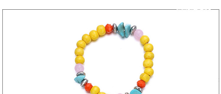 Fashion Yellow Tassel Pendant Decorated Beads Chain Design  Alloy Fashion Bracelets,Fashion Bracelets