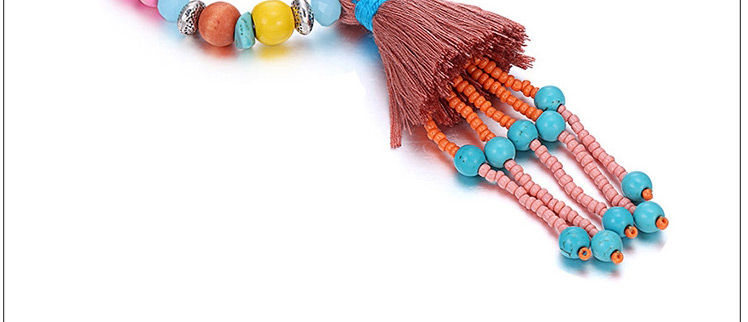 Fashion Multi-color Tassel Pendant Decorated Beads Chain Design  Alloy Fashion Bracelets,Fashion Bracelets