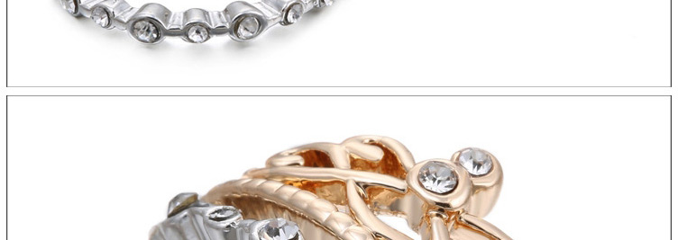 Fashion Gold Color+white Diamond&crown Shape Decorated Simple Design Alloy Fashion Rings,Fashion Rings