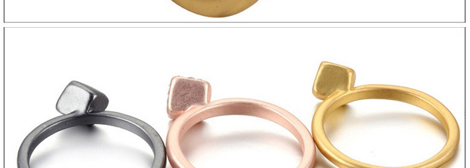 Fashion Multi-color Diamond Decorated Three Layer Design  Alloy Fashion Rings,Fashion Rings