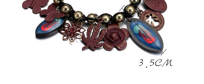 Vintage Multi-color Multi-element Decorated Beads Weaving Design  Alloy Fashion Bracelets,Fashion Bracelets