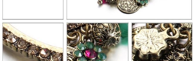 Vintage Bronze Multi-element Pendant Decorated Simple Design  Alloy Fashion earrings,Earrings set