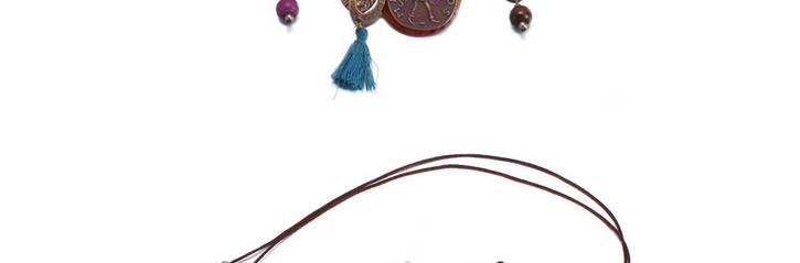 Vintage Coffee Multi-element Pendant Decorated Simple Design Alloy Bib Necklaces,Pendants