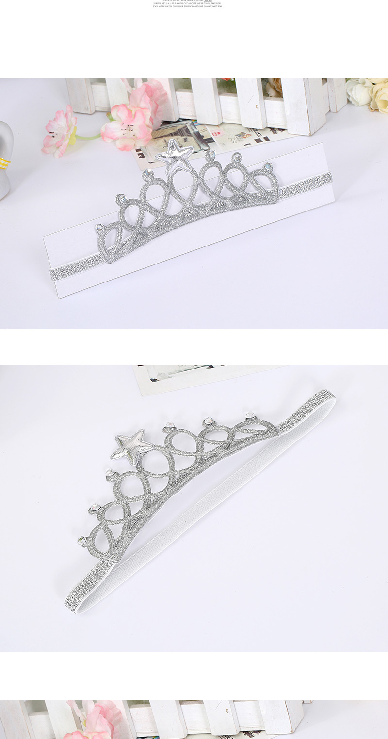 Cute Silver Color Star&diamond Decorated Crown Shape Design,Kids Accessories