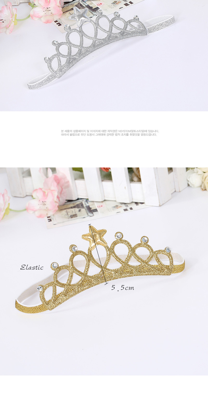 Cute Silver Color Star&diamond Decorated Crown Shape Design,Kids Accessories