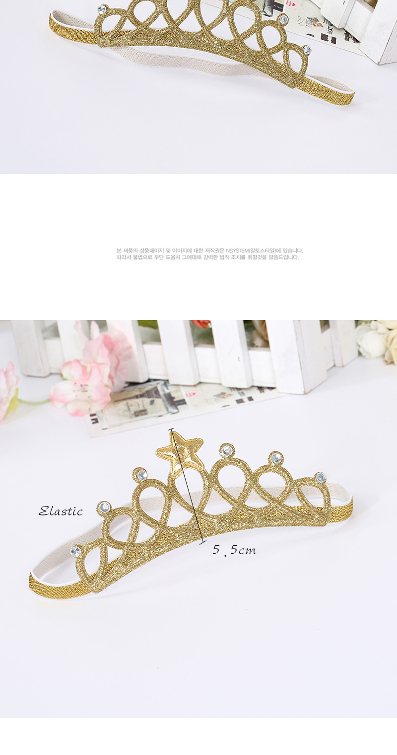 Cute Gold Color Star&diamond Decorated Crown Shape Design Fabric Kids Accessories,Kids Accessories