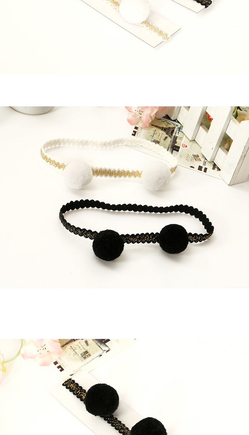 Cute Black Fuzzy Ball Shape Decorated Simple Design,Kids Accessories