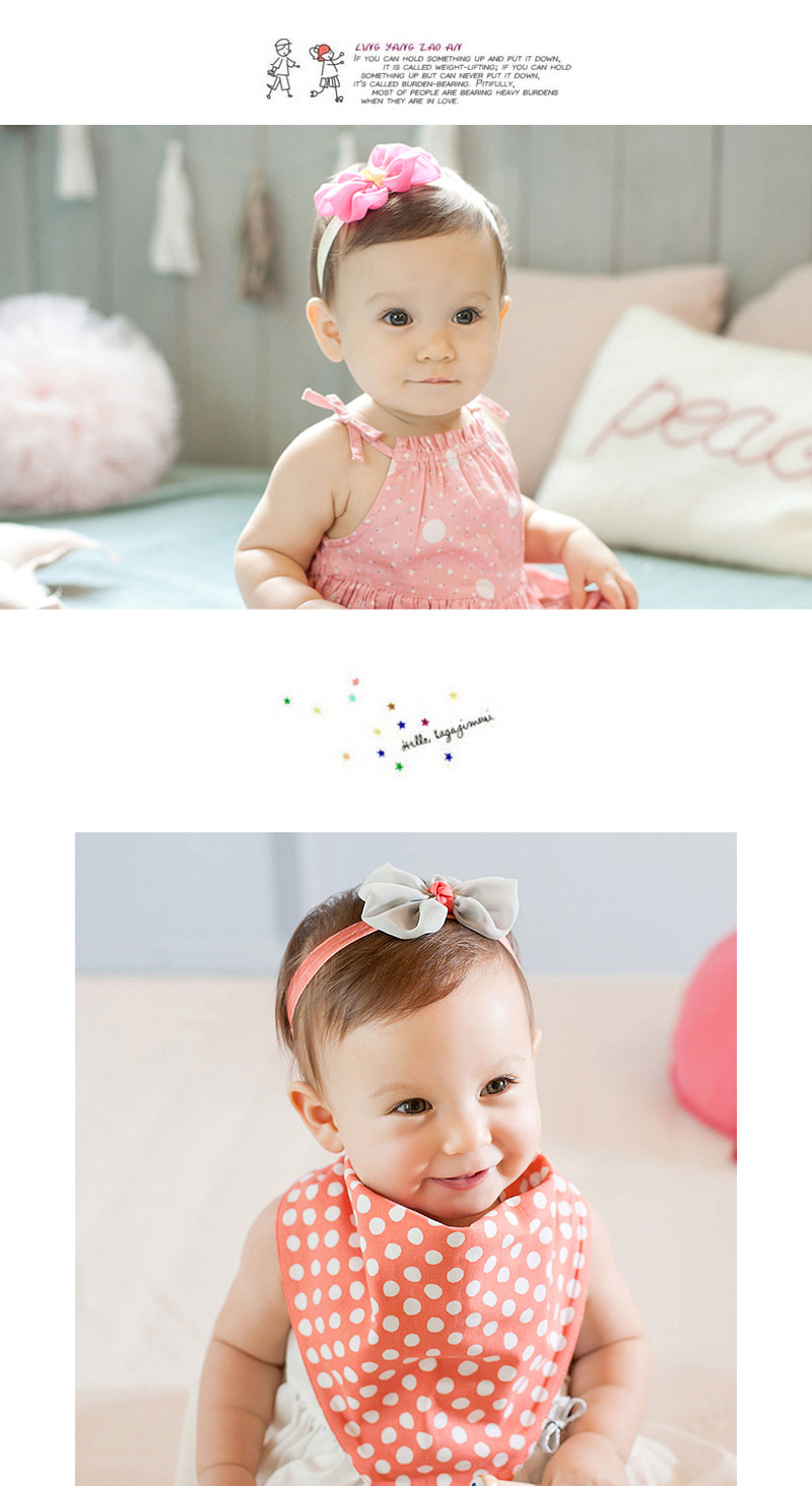 Cute Gray Bowknot Shape Decorated Simple Design,Kids Accessories