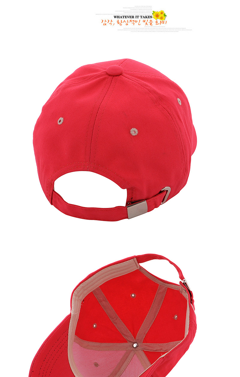 Fashion Red Cherry Embroidered Pattern Decorated Pure Color Design,Baseball Caps