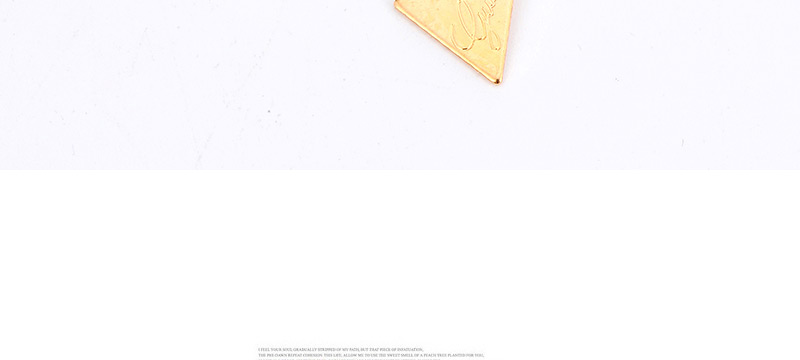 Retro Gold Color Triangle Pendant Decorated Simple Design,Chains