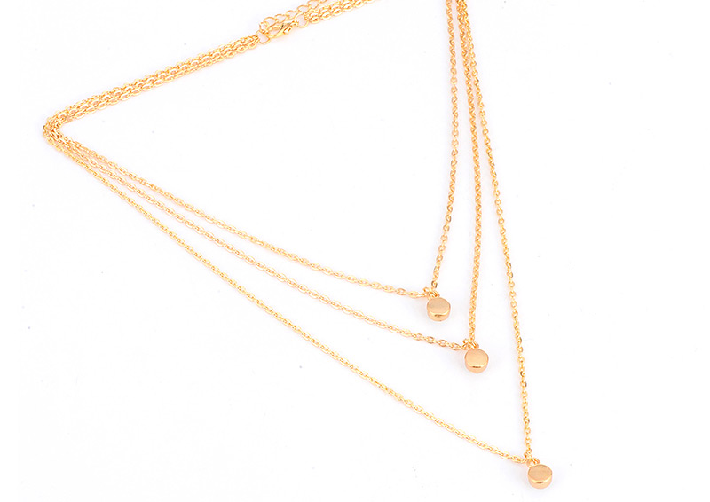Personality Gold Color Diamond Decorated Multilayer Design,Chains