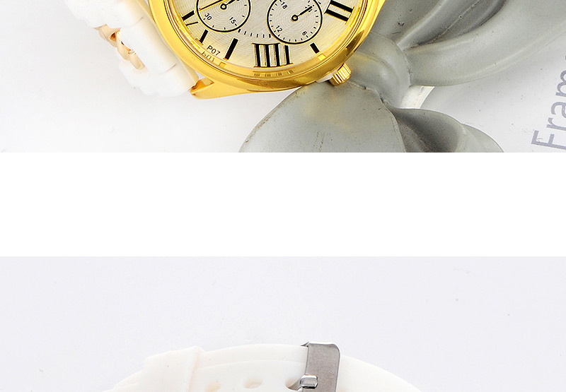 Fashion White Roman Numerals & Chain Decorated Round Case Design  Alloy Ladies Watches,Ladies Watches