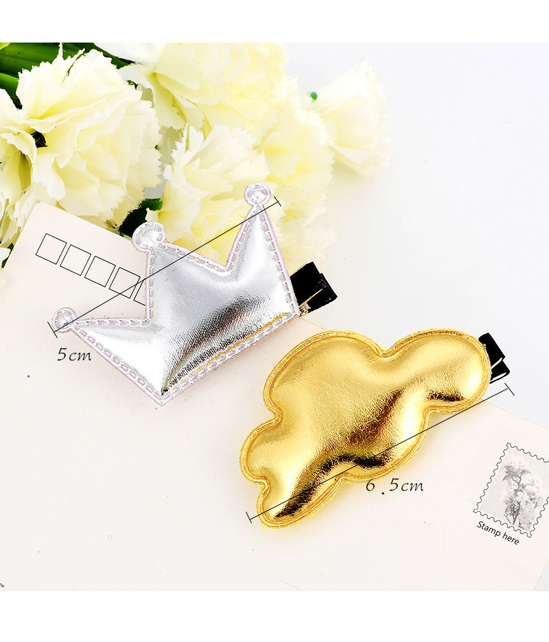 Sweet Silver+gold Color Crown&cloud Shape Decorated Simple Design (2pcs),Kids Accessories