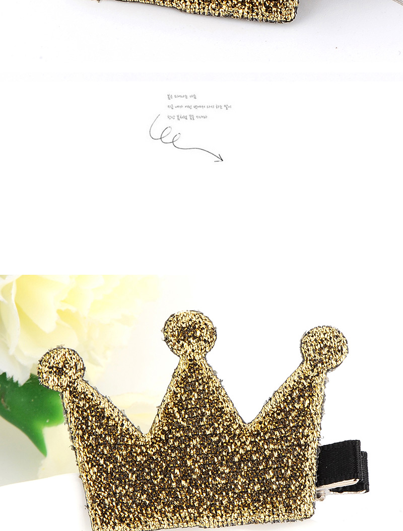 Sweet Gold Color Crown Shape Decorated Simple Design,Kids Accessories