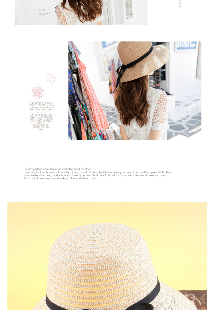 Fashoin Beige Bowknot Decorated Short Eaves Design,Sun Hats