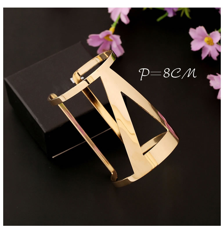Trending Gold Color Hollow Out Triangle Opening Design,Fashion Bangles