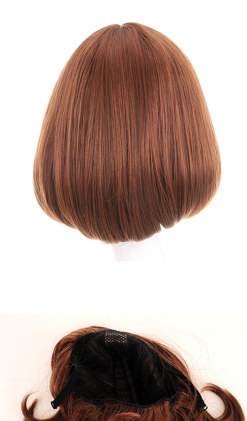 Fashion Light Brown Carve Rinka Haircut Curly Design High%2dtemp Fiber Wigs,Wigs