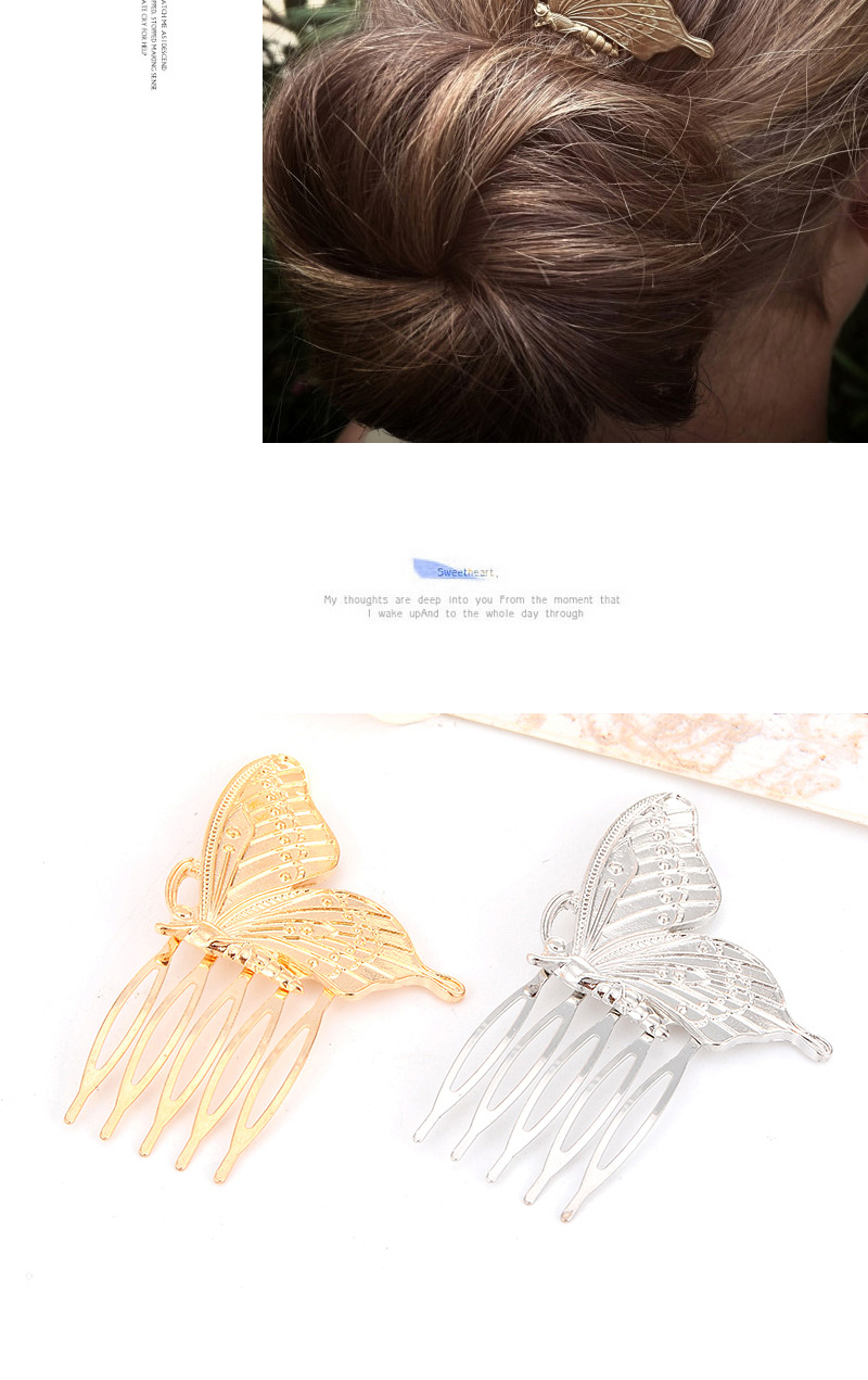 Fashion Gold Color Butterfly Shape Decorated Simple Design,Hairpins