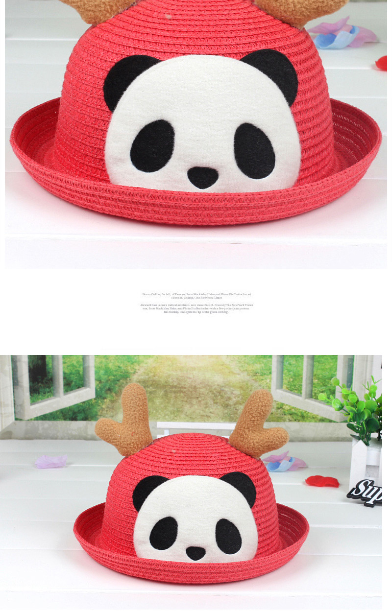 Lovely Red Panda&antlers Decorated Crimping Design,Children