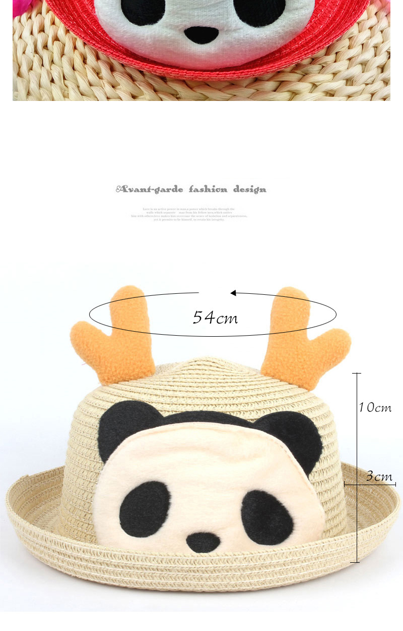 Lovely Red Panda&antlers Decorated Crimping Design,Children