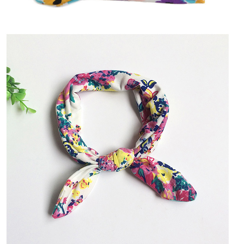 Lovely Multicolor Flower Pattern Decorated Rabbit Ear Shape Design,Kids Accessories