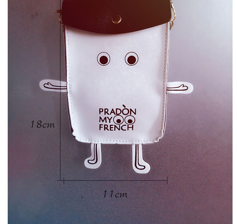 Cute White Letter Pattern Decorated Cartoon Robot Design(for Iphone6plus),Shoulder bags